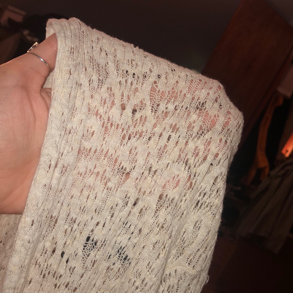 Cream Loose Knit Cardigan